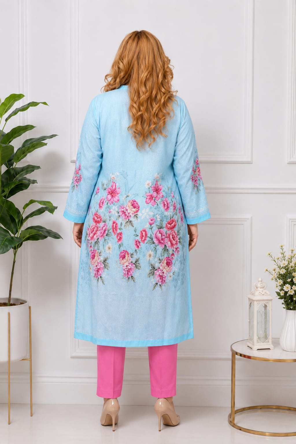 Sky Blue Doriya Lawn
