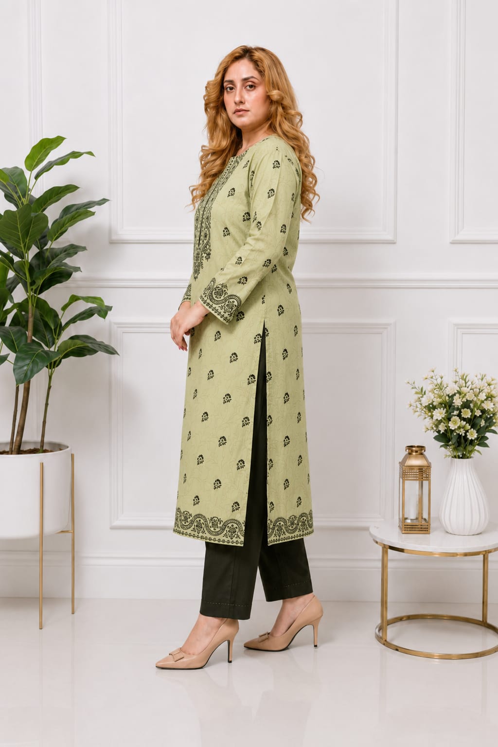 Sage Green Doriya Lawn