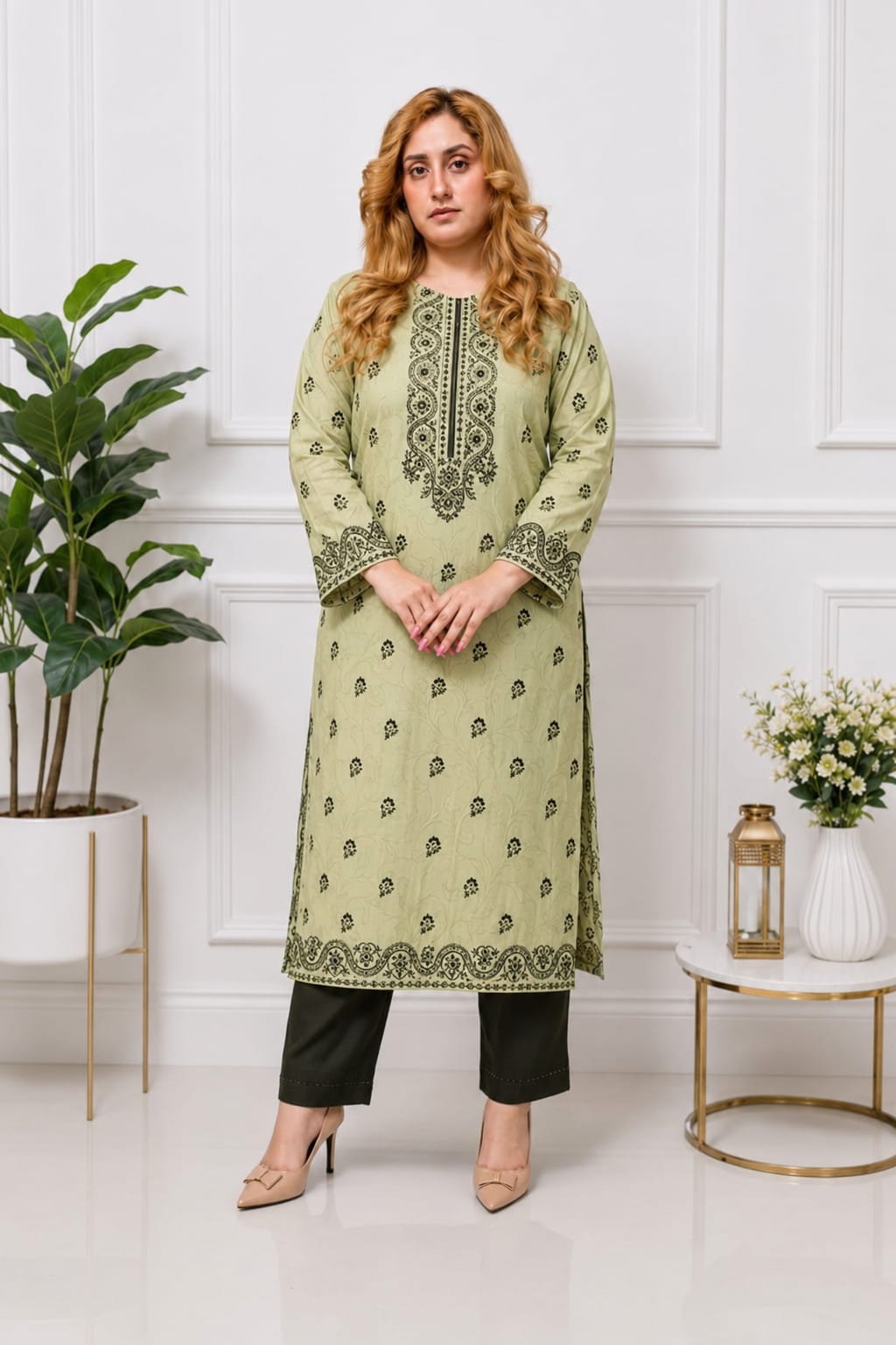 Sage Green Doriya Lawn
