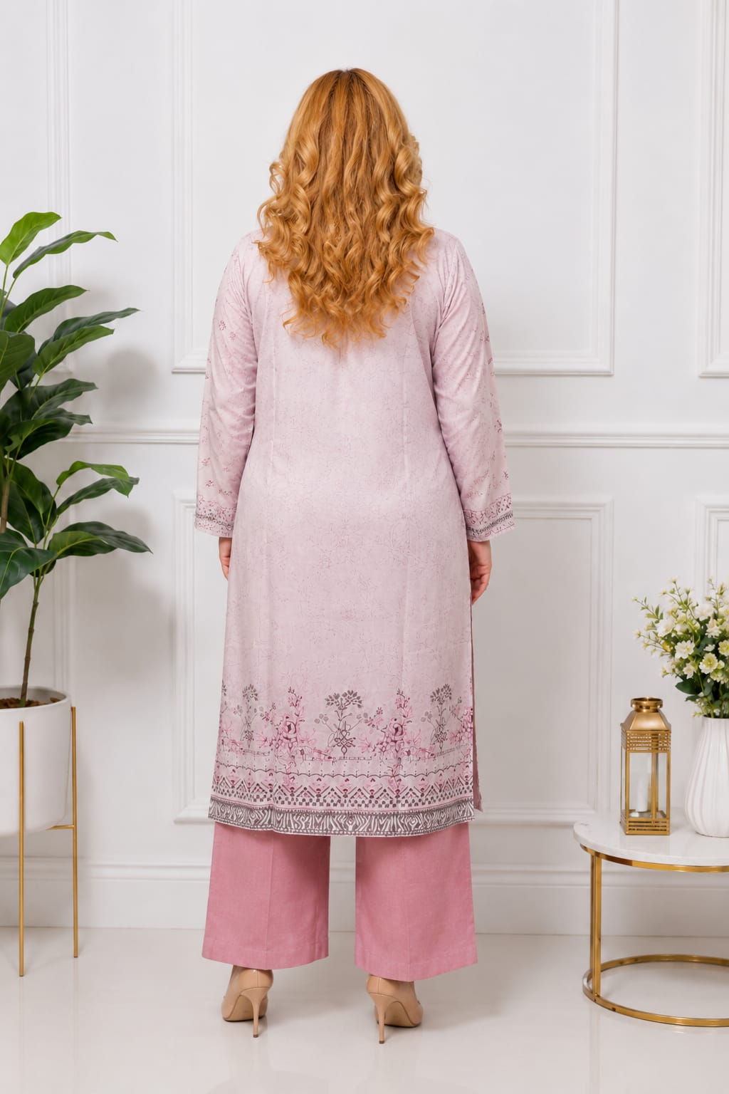 Dusty Pink Simple Lawn