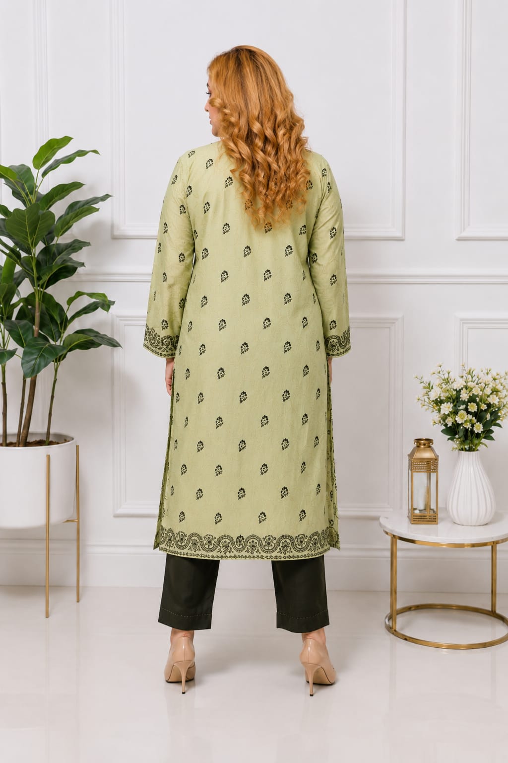 Sage Green Doriya Lawn