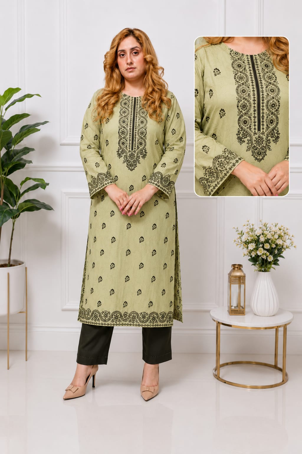 Sage Green Doriya Lawn